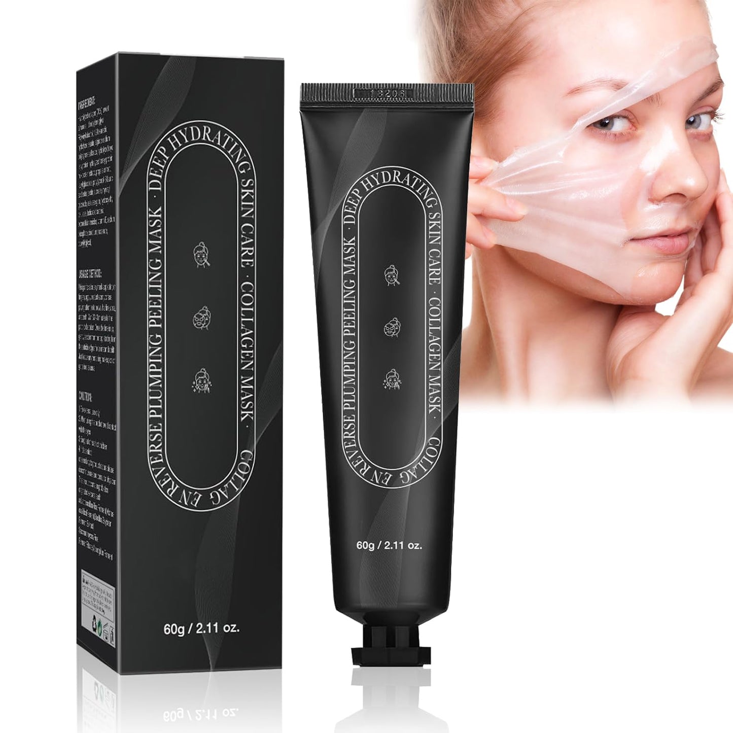 2024-SS Collagen Reverse Plumping Mask, Peel-Off Mask - Korean Collagen Mask, Collagen Plumping Peel, Hydrolyzed Collagen