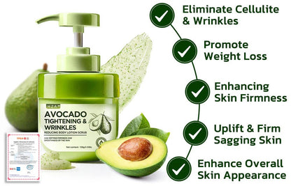 HZA™ Avocado Tightening & Wrinkles Reducing Body Lotion Scrub (CDA Recommended)